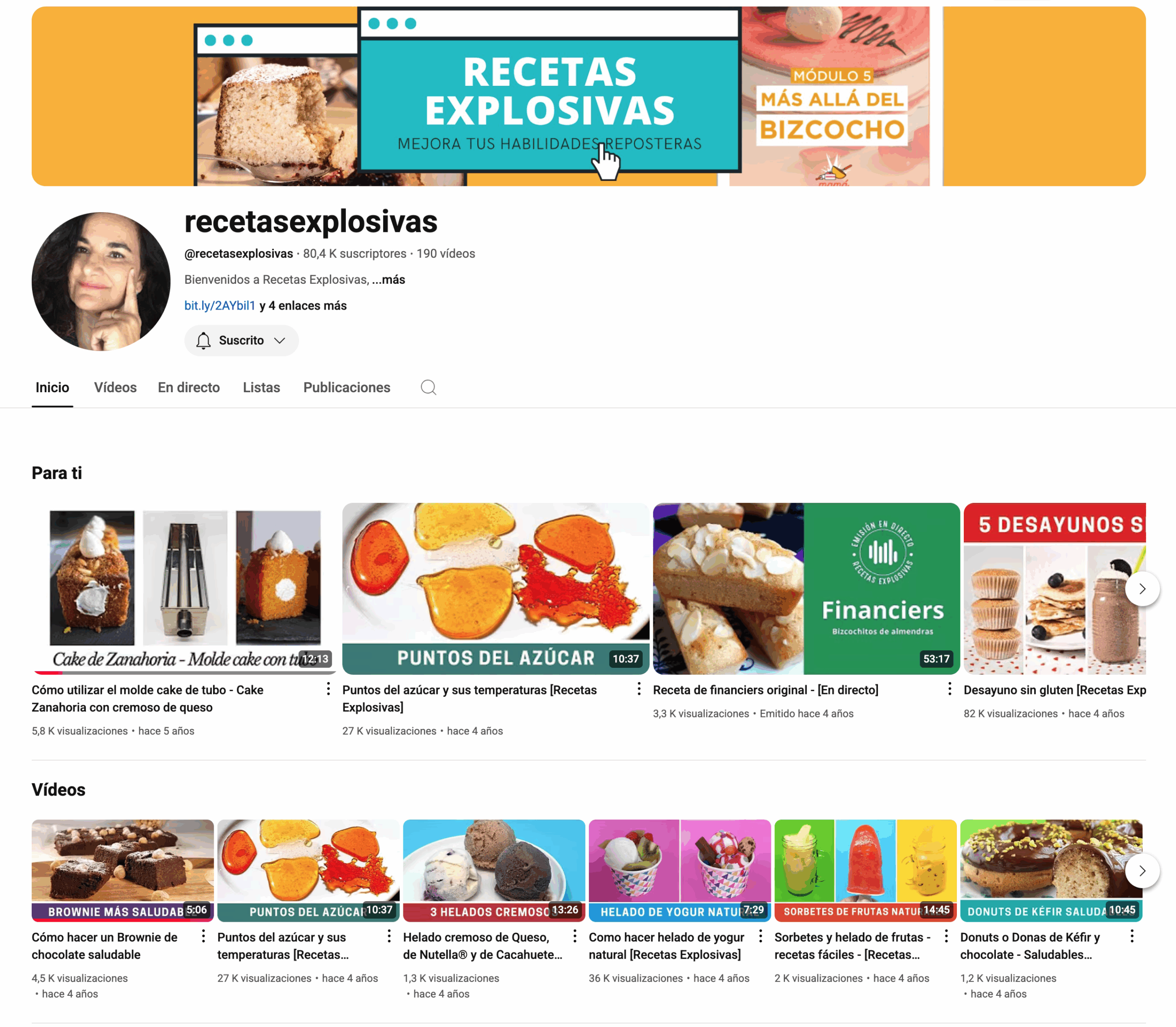 Canal de YouTube: Recetas Explosivas